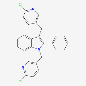 1,3-bis[(6-chloro-3-pyridinyl)methyl]-2-phenyl-1H-indole