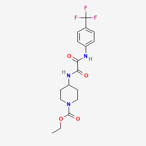 molecular formula C17H20F3N3O4 B2914241 ethyl 4-({[4-(trifluoromethyl)phenyl]carbamoyl}formamido)piperidine-1-carboxylate CAS No. 1206995-38-1