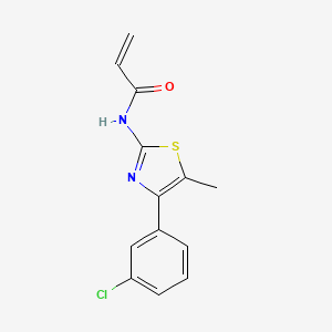 molecular formula C13H11ClN2OS B2914245 N-[4-(3-Chlorophenyl)-5-methyl-1,3-thiazol-2-yl]prop-2-enamide CAS No. 2305489-09-0