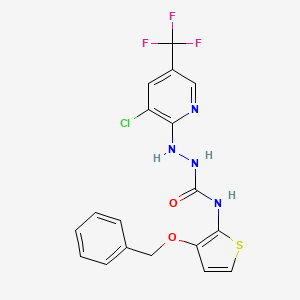 N-[3-(benzyloxy)-2-thienyl]-2-[3-chloro-5-(trifluoromethyl)-2-pyridinyl]-1-hydrazinecarboxamide