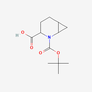 molecular formula C12H19NO4 B2914248 2-(Tert-butoxycarbonyl)-2-azabicyclo[4.1.0]heptane-3-carboxylic acid CAS No. 1779637-50-1