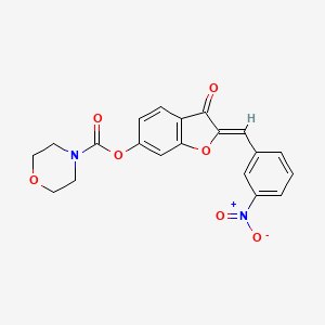 (Z)-2-(3-nitrobenzylidene)-3-oxo-2,3-dihydrobenzofuran-6-yl morpholine-4-carboxylate
