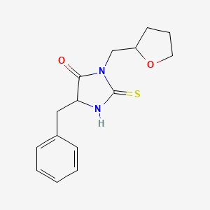 4-benzyl-1-(oxolan-2-ylmethyl)-2-sulfanyl-4,5-dihydro-1H-imidazol-5-one