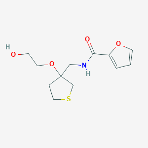molecular formula C12H17NO4S B2914277 N-{[3-(2-hydroxyethoxy)thiolan-3-yl]methyl}furan-2-carboxamide CAS No. 2320823-03-6