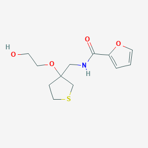 molecular formula C12H17NO4S B2914277 N-((3-(2-hydroxyethoxy)tetrahydrothiophen-3-yl)methyl)furan-2-carboxamide CAS No. 2320823-03-6