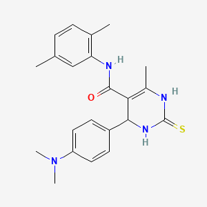 4-(4-(dimethylamino)phenyl)-N-(2,5-dimethylphenyl)-6-methyl-2-thioxo-1,2,3,4-tetrahydropyrimidine-5-carboxamide