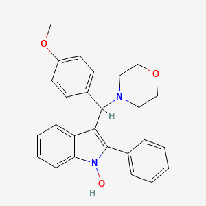 3-[(4-Methoxyphenyl)morpholin-4-ylmethyl]-2-phenylindol-1-ol