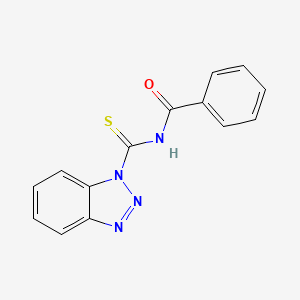 molecular formula C14H10N4OS B2914312 N-(1H-1,2,3-benzotriazole-1-carbothioyl)benzamide CAS No. 339104-57-3