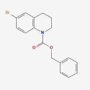 molecular formula C17H16BrNO2 B2914339 BENZYL 6-BROMO-3,4-DIHYDRO-2H-QUINOLINE-1-CARBOXYLATE CAS No. 1881295-82-4