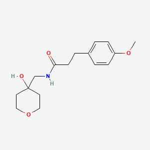 molecular formula C16H23NO4 B2914350 N-[(4-hydroxyoxan-4-yl)methyl]-3-(4-methoxyphenyl)propanamide CAS No. 1351620-68-2