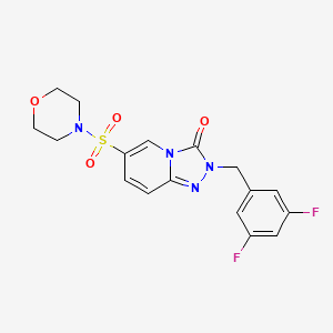 molecular formula C17H16F2N4O4S B2914356 2-(3,5-二氟苄基)-6-(吗啉磺酰基)-[1,2,4]三唑并[4,3-a]吡啶-3(2H)-酮 CAS No. 1251693-45-4