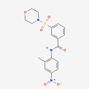 molecular formula C18H19N3O6S B2914360 N-(2-methyl-4-nitrophenyl)-3-(morpholinosulfonyl)benzamide CAS No. 953852-35-2