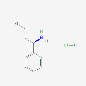 molecular formula C10H16ClNO B2914365 (1R)-3-Methoxy-1-phenylpropan-1-amine;hydrochloride CAS No. 2247088-21-5