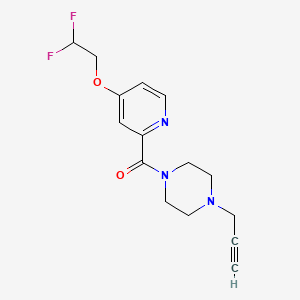 molecular formula C15H17F2N3O2 B2914366 [4-(2,2-Difluoroethoxy)pyridin-2-yl]-(4-prop-2-ynylpiperazin-1-yl)methanone CAS No. 1607281-51-5