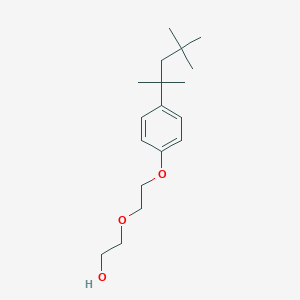 molecular formula C18H30O3 B029144 2-{2-[4-(1,1,3,3-Tetramethylbutyl)phenoxy]ethoxy}ethanol CAS No. 2315-61-9