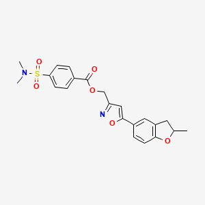 (5-(2-methyl-2,3-dihydrobenzofuran-5-yl)isoxazol-3-yl)methyl 4-(N,N-dimethylsulfamoyl)benzoate
