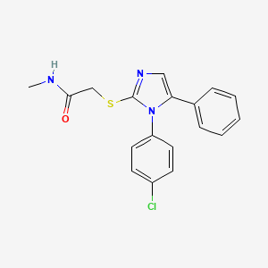 2-((1-(4-chlorophenyl)-5-phenyl-1H-imidazol-2-yl)thio)-N-methylacetamide