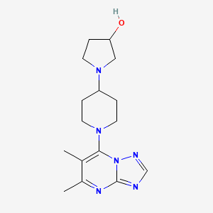 1-[1-(5,6-Dimethyl-[1,2,4]triazolo[1,5-a]pyrimidin-7-yl)piperidin-4-yl]pyrrolidin-3-ol