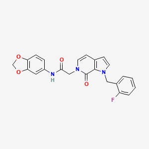 N-1,3-benzodioxol-5-yl-2-[1-(2-fluorobenzyl)-7-oxo-1,7-dihydro-6H-pyrrolo[2,3-c]pyridin-6-yl]acetamide