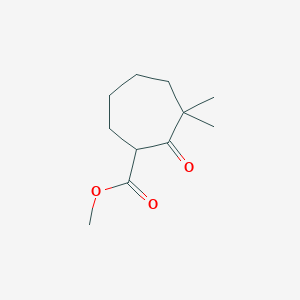 molecular formula C11H18O3 B2914460 methyl 3,3-dimethyl-2-oxocycloheptane-1-carboxylate CAS No. 1190305-65-7