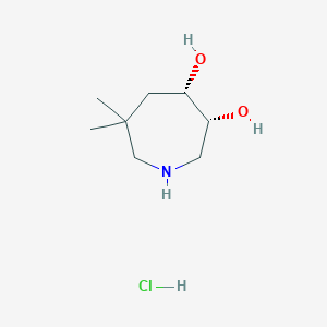 (3R,4S)-6,6-Dimethylazepane-3,4-diol;hydrochloride