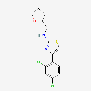 4-(2,4-dichlorophenyl)-N-(oxolan-2-ylmethyl)-1,3-thiazol-2-amine