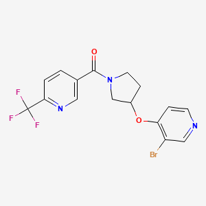 [3-(3-Bromopyridin-4-yl)oxypyrrolidin-1-yl]-[6-(trifluoromethyl)pyridin-3-yl]methanone