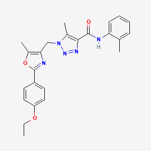 1-{[2-(4-ethoxyphenyl)-5-methyl-1,3-oxazol-4-yl]methyl}-5-methyl-N-(2-methylphenyl)-1H-1,2,3-triazole-4-carboxamide