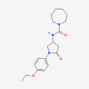 N-[1-(4-ethoxyphenyl)-5-oxopyrrolidin-3-yl]azepane-1-carboxamide