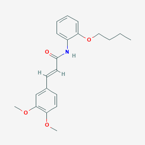 (2E)-N-(2-butoxyphenyl)-3-(3,4-dimethoxyphenyl)prop-2-enamide