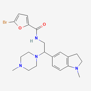 5-bromo-N-(2-(1-methylindolin-5-yl)-2-(4-methylpiperazin-1-yl)ethyl)furan-2-carboxamide