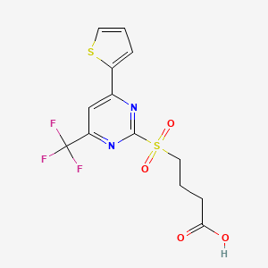 4-{[4-(2-Thienyl)-6-(trifluoromethyl)pyrimidin-2-yl]sulfonyl}butanoic acid