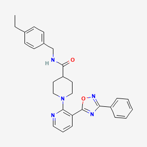 N-(2,4-dimethoxyphenyl)-1-[5-(3-fluorophenyl)pyrimidin-2-yl]piperidine-3-carboxamide