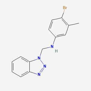 molecular formula C14H13BrN4 B2914574 N-(1H-1,2,3-benzotriazol-1-ylmethyl)-4-bromo-3-methylaniline CAS No. 256521-68-3