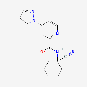 N-(1-Cyanocyclohexyl)-4-pyrazol-1-ylpyridine-2-carboxamide