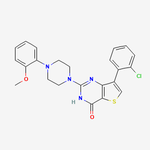 molecular formula C23H21ClN4O2S B2914585 7-(2-chlorophenyl)-2-[4-(2-methoxyphenyl)piperazin-1-yl]thieno[3,2-d]pyrimidin-4(3H)-one CAS No. 1242932-94-0