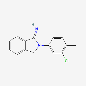 molecular formula C15H13ClN2 B2914602 2-(3-chloro-4-methylphenyl)-2,3-dihydro-1H-isoindol-1-imine CAS No. 325741-03-5