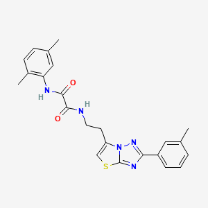 molecular formula C23H23N5O2S B2914618 N1-(2,5-dimethylphenyl)-N2-(2-(2-(m-tolyl)thiazolo[3,2-b][1,2,4]triazol-6-yl)ethyl)oxalamide CAS No. 894040-46-1