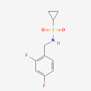 molecular formula C10H11F2NO2S B2914639 N-[(2,4-difluorophenyl)methyl]cyclopropanesulfonamide CAS No. 1235121-79-5