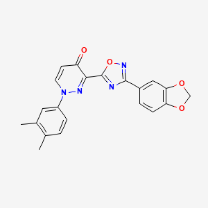 3-(3-(benzo[d][1,3]dioxol-5-yl)-1,2,4-oxadiazol-5-yl)-1-(3,4-dimethylphenyl)pyridazin-4(1H)-one