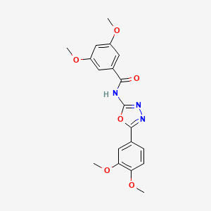 molecular formula C19H19N3O6 B2914801 N-[5-(3,4-dimethoxyphenyl)-1,3,4-oxadiazol-2-yl]-3,5-dimethoxybenzamide CAS No. 941870-40-2
