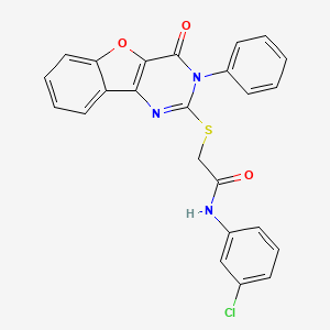 N-(3-chlorophenyl)-2-[(4-oxo-3-phenyl-3,4-dihydro[1]benzofuro[3,2-d]pyrimidin-2-yl)thio]acetamide