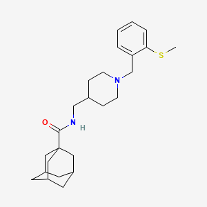 molecular formula C25H36N2OS B2914829 N-[(1-{[2-(methylsulfanyl)phenyl]methyl}piperidin-4-yl)methyl]adamantane-1-carboxamide CAS No. 1235378-20-7