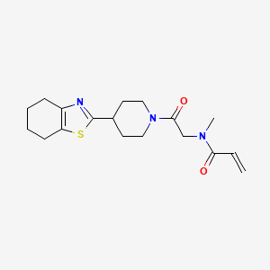 B2914917 N-Methyl-N-[2-oxo-2-[4-(4,5,6,7-tetrahydro-1,3-benzothiazol-2-yl)piperidin-1-yl]ethyl]prop-2-enamide CAS No. 2201689-81-6