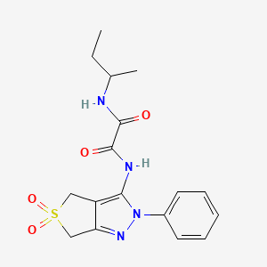molecular formula C17H20N4O4S B2914934 N-(butan-2-yl)-N'-{5,5-dioxo-2-phenyl-2H,4H,6H-5lambda6-thieno[3,4-c]pyrazol-3-yl}ethanediamide CAS No. 946261-88-7