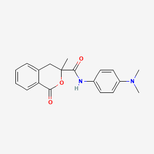 molecular formula C19H20N2O3 B2914981 N-[4-(dimethylamino)phenyl]-3-methyl-1-oxo-3,4-dihydro-1H-2-benzopyran-3-carboxamide CAS No. 868213-09-6