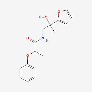 molecular formula C16H19NO4 B2914983 N-[2-(furan-2-yl)-2-hydroxypropyl]-2-phenoxypropanamide CAS No. 1396747-83-3