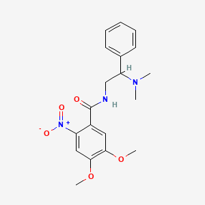 molecular formula C19H23N3O5 B2915007 N-[2-(dimethylamino)-2-phenylethyl]-4,5-dimethoxy-2-nitrobenzamide CAS No. 899978-88-2