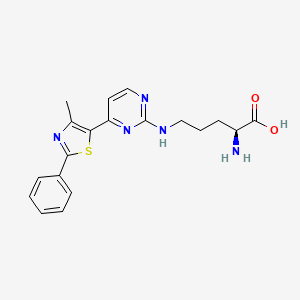 molecular formula C19H21N5O2S B2915017 (2S)-2-amino-5-{[4-(4-methyl-2-phenyl-1,3-thiazol-5-yl)pyrimidin-2-yl]amino}pentanoic acid CAS No. 2068766-03-8