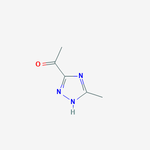 molecular formula C5H7N3O B2915019 1-(3-methyl-1H-1,2,4-triazol-5-yl)ethan-1-one CAS No. 936907-96-9